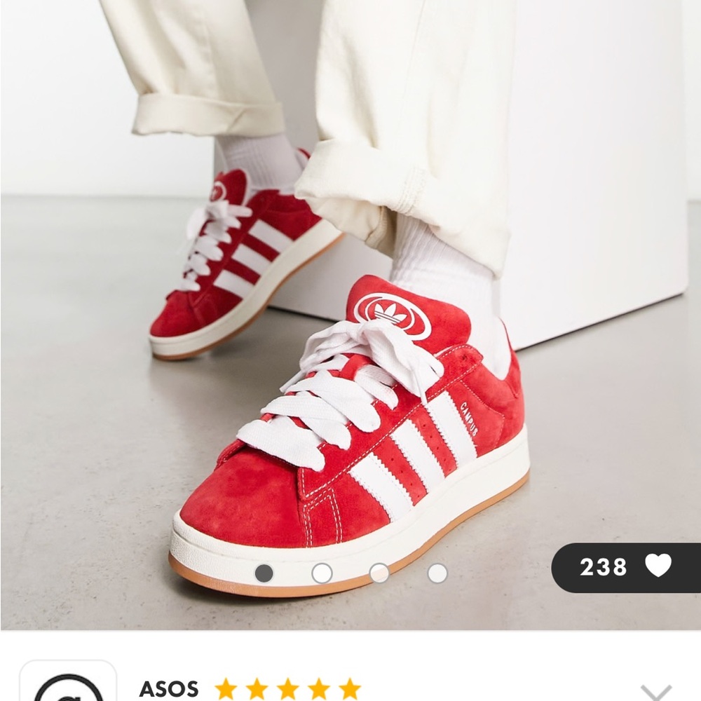Adidas campus 00s in red